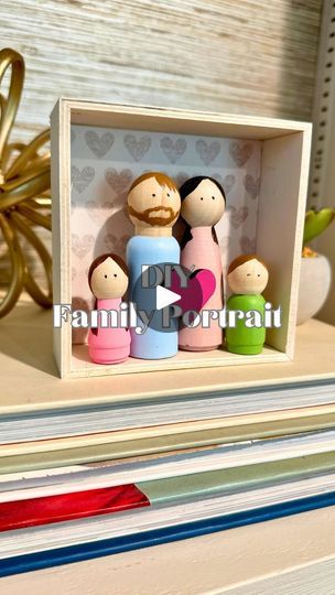 39K views · 2.1K reactions | Pro tip: keep the peg dolls paint job super simple to avoid them looking clownish. (Not that I learned from experience or anything. 😂)

Got a giant family? You can use a larger shadow box or a dimensional wood sign!

I think this 3D family portrait would be a sweet Mother’s Day gift, and you still have time to make one!

Or save this Reel and make it for another reason or to display in your own home. 

❤️ Want a shoppable supply list? Comment LIST and I will DM it to you!

#craftersgonnacraft #mothersdaygiftideas #sentimentalgifts #makeitwithmichaels #homedecordiy #diyhomedecor #familycrafts #woodcrafts #pegdolls | Bre | DIY Home & Crafts | freelabellove · The Free Label - everybody wants to rule the world Large Shadow Box, Rule The World, School Holiday, Peg People, Free Label, Pro Tip, Family Crafts, Supply List, School Holidays