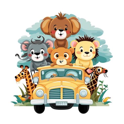 Zoo Poster Design, Canvas Art Painting Abstract, Safari Animals Birthday, Photo Cake Topper, Safari Kids, Cartoon Airplane, Safari Baby Animals, Kitten Wallpaper, Wall Street Art