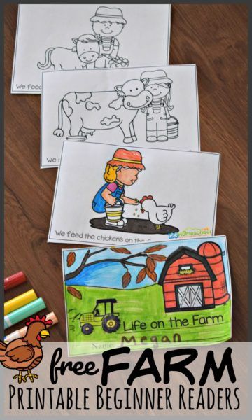 Farm Kindergarten, Beginner Reading, Kindergarten Sight Word Games, Farm Printable, Books For Beginning Readers, Farm Theme Preschool, Sight Word Books, Farm Books, Sight Words Printables