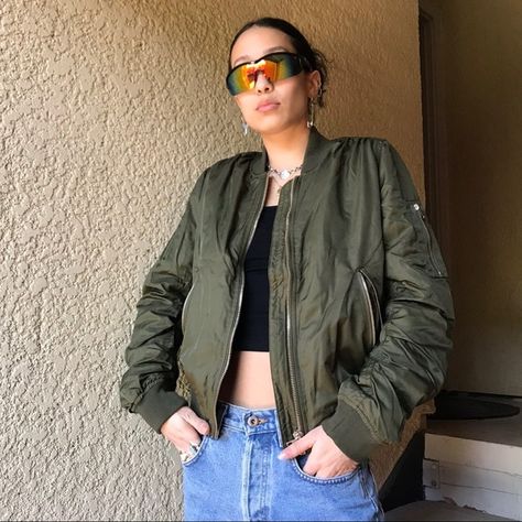 LASTCHANCE 🦋 NEW Topshop Green Bomber Jacket Outfit Pieces, Army Green, Bomber Jacket, Topshop, Jackets For Women, Jackets & Coats, Tags, Green, Women Shopping