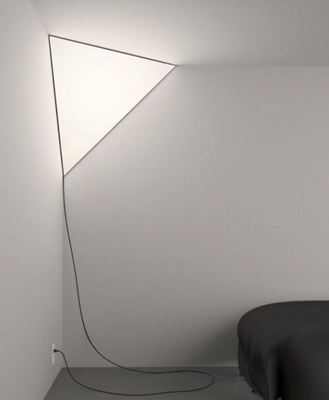 Corner Light Softly Illuminates Little-Used Interior Spaces Corner Lighting, Corner Light, Corner Lamp, Wall Lamp Design, Deco Luminaire, Innovative Furniture, Crazy Ideas, Lampe Decoration, Creative Lighting