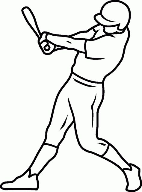 Free Printable Baseball Coloring Pages for Kids - Best Coloring Pages For Kids Baseball Coloring Pages, Baseball Drawings, Sports Coloring Pages, Sports Drawings, Ball Drawing, Colouring Printables, Play Baseball, Christmas Coloring Pages, Baseball Players