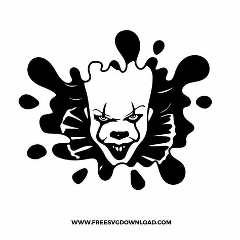 Pennywise Svg Free, Spooky Svg Free, Free Halloween Svg Files For Cricut, Free Images For Cricut, Halloween Svgs Free, Halloween Svg Free Files For Cricut, Free Cricut Downloads, Pennywise Svg, Image Cricut