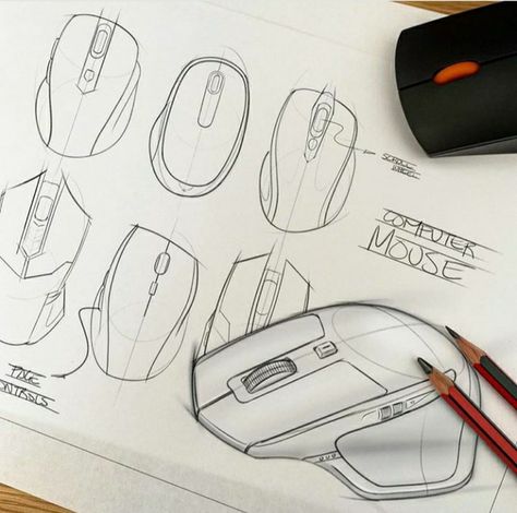 Mouse Sketch Design, Computer Mouse Sketch, Nirmana 3d, Form Studies, Product Sketches, Sketching Inspiration, Mouse Sketch, Logitech Mouse, Desk Organiser