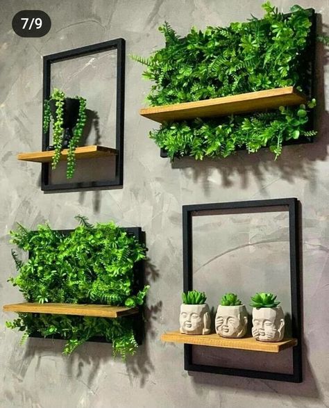 Indoor Plant Wall, Hanging Plant Wall, Plants Wall, Plant Decor Indoor, Salon Interior Design, Home Entrance Decor, Interior Wall Design, House Plants Decor, Entrance Decor