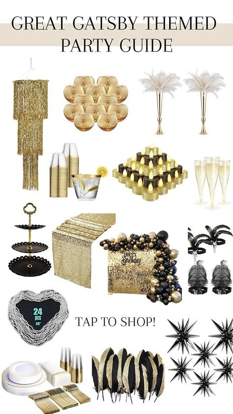 20s Themed 30th Birthday, 20s Themed Party Decorations, 50th Birthday Great Gatsby Theme, Glamorous Theme Party, Gatsby Christmas Party Decor, 50th Birthday Gatsby Theme, 40th Birthday Gatsby Theme, Great Gatsby Birthday Party Decorations, Great Gatsby Party Decorations Birthdays