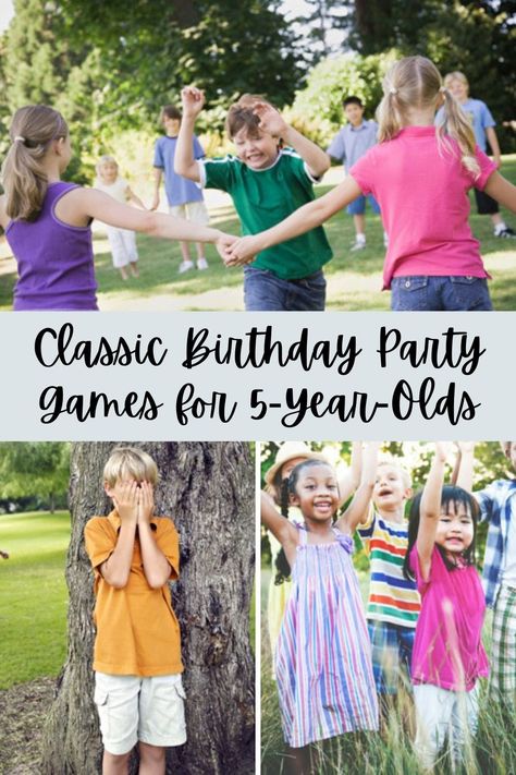 27 Best Birthday Party Games for 5-Year-Olds - Fun Party Pop 5 Year Birthday Games, Yard Games For Birthday Party, Birthday Party Games For Preschoolers, Birthday Yard Games, Kid Birthday Party Games Outdoor, 5 Year Birthday Party Ideas Outdoor, Party Games 5 Year, Park Party Games For Kids, Five Year Old Birthday Party Ideas