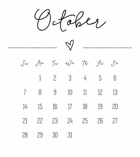 October Calendar Printable, Calendar Images, Calendar October, October Vibes, Calendar Cute, Instagram Story App, Wedding Calendar, Baby Shower Background, Calendar Design Template