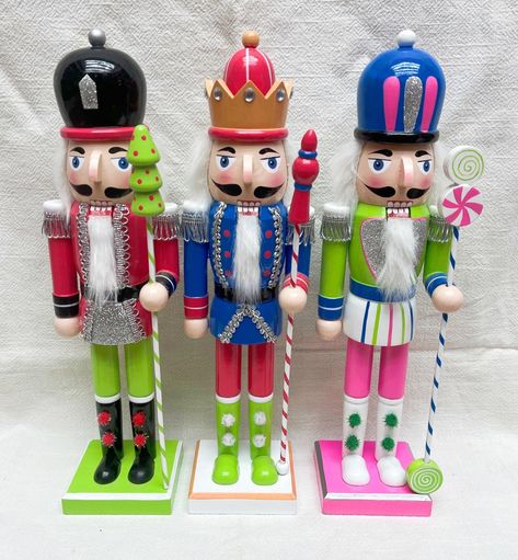 These vibrant and colorful nutcrackers are the perfect addition to your Christmas decor. Crafted from wood, they feature festive details like candy canes, Christmas trees, and sparkling accents. Ideal for adding holiday cheer, they will look great in your home or office. This nutcracker set makes a perfect gift for those who love classic holiday decorations. Nutcracker size: 14.96 in Check our other kits: https://www.etsy.com/shop/wizardi?ref=shop_sugg&section_id=31533617 Some of our favorites: Candyland Nutcracker, Painted Nutcracker, Christmas Setup, Green Uniform, Royal Attire, Blue Helmet, Nutcracker Collection, Classic Holiday Decor, Wooden Nutcracker