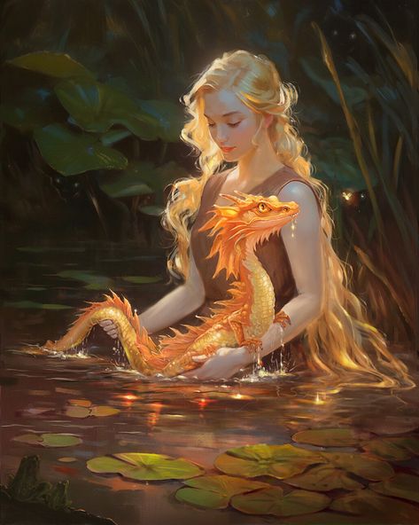 Summer Eladrin, Dragon Soul, Girly Drawings, Fantasy Monster, Environment Concept Art, Dnd Characters, Aesthetic Art, Manga Art, Digital Painting