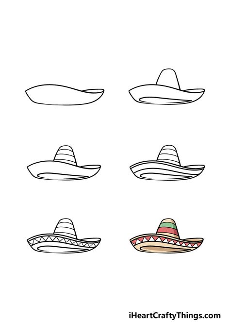 Sombrero Drawing, Mexican Paintings, Kinds Of Hats, Mexican Hat, Mexican Designs, Photography Gallery, Tole Painting, Different Kinds, Trippy Art