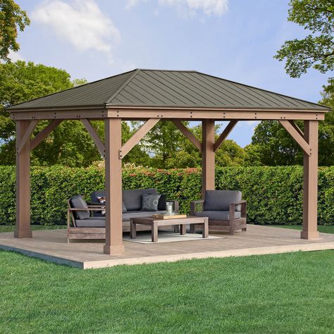 Gazebo Pictures, Gazebo Bar, Arsitektur Art Deco, Cheap Pergola, Gubahan Bunga, Pergola Swing, Wooden Gazebo, Outdoor Pavilion, Backyard Seating