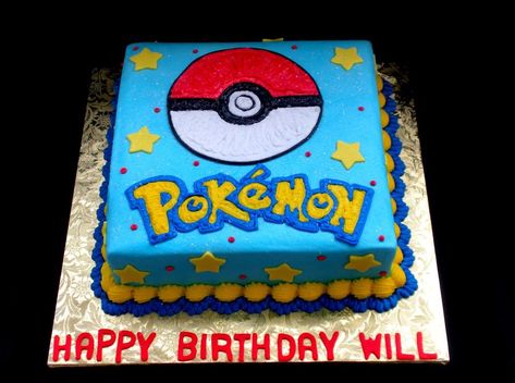 Pokemon Pastel Rectangular, Pokemon Birthday Cake, Birthday Sheet Cakes, Birthday Baking, Pokemon Cake, Pokemon Birthday Party, Pokemon Party, Pokemon Birthday, Childrens Birthday Cakes