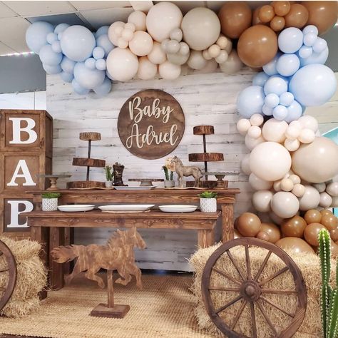 Western Baby Shower Balloon Garland Kit Cowboy Baby Shower - Etsy Cowboy Baby Shower Theme, Rodeo Baby Shower, Rodeo Baby, Cow Baby Showers, Country Baby Shower, Boy Baby Shower Ideas, Cowboy Baby Shower, Cowboy Baby, Western Babies