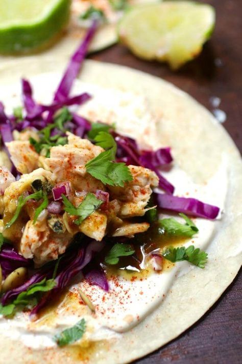 Easy tuna tacos Tuna Tacos Recipe Canned, Canned Tuna Tacos, Tuna Tacos Recipe, Creamed Cabbage, Tuna Tacos, Canned Salmon Recipes, Canned Tuna Recipes, Restless Chipotle, Grilled Tuna