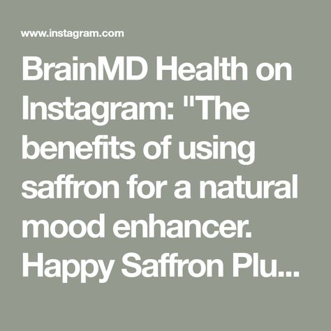 BrainMD Health on Instagram: "The benefits of using saffron for a natural mood enhancer. Happy Saffron Plus has three nutraceutical ingredients with proven mood and cognitive benefits team up in Happy Saffron Plus, a mood supplement formulated to help you feel happier, calmer, and mentally sharp. #brainhealth #mentalhealth #saffron" Natural Mood, Feel Happier, Mental And Emotional Health, Brain Health, Feeling Happy, Emotional Health, How Are You Feeling, Benefits, Feelings