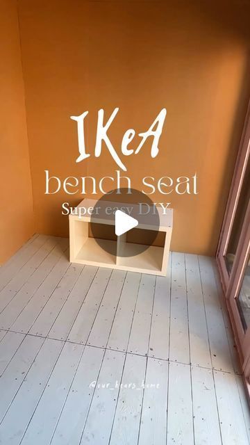 Kallax Bench Hack, Ikea Bench Hack, Ikea Hack Bench, Textured Wall Paint Designs, Ikea Bench, Diy Bench Seat, Kallax Hack, Bed Back Design, Ikea Kallax Hack