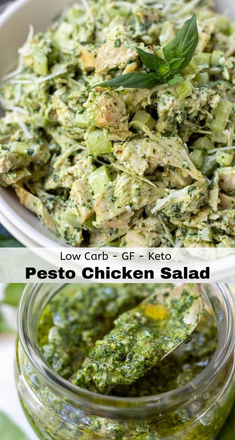 Lunchbox Meals, Pesto Chicken Salad, Meal Prep Plans, Chicken Salad Recipe, Lunch Box Recipes, Pesto Chicken, Chicken Salad Recipes, Healthy Salad Recipes, Keto Diet Recipes