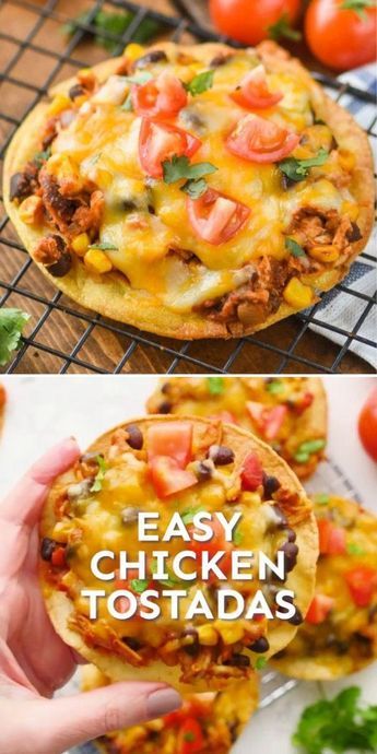 Tostadas Recipe, Meatloaf Casserole, Chicken Tostadas, Authentic Mexican Recipes, Loaded Potato, Mexican Food Recipes Easy, Chicken Dishes Recipes, Idee Pasto Sano, Mexican Food Recipes Authentic