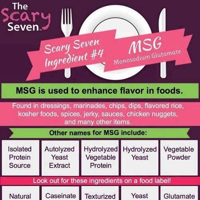 #aspartame  #MSG  Infographic:   MSG by its many names.  The "sweetener" that poisons slowly.  Depletes magnesium from brain (fit men falling dead while running etc).   Could be worser if consumed with any thing that contains caffeine.  It is not always labelled because labelling is not compulsory for the food additive.  Usually found in processed or canned foods. Migraine Diet, Migraine Help, Canned Foods, Toxic Foods, Chronic Migraines, Migraine Relief, Kosher Recipes, Food Additives, Tension Headache