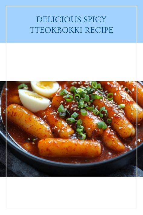 Get ready to spice up your dinner with this delicious Spicy Tteokbokki recipe! Tteokbokki, the popular Korean street food, is made with chewy rice cakes tossed in a sweet and spicy gochujang sauce. This easy-to-follow recipe guides you step-by-step so you can impress your friends and family in no time. Perfect for a cozy night in or as a party favorite, it can be tailored to your preferred level of heat. Let's make this Korean favorite that'll keep everyone coming back for more! Gochujang Tteokbokki, Tteokbokki Sauce Recipe, Korean Rice Cake Recipe, Spicy Tteokbokki, Tteokbokki Recipe, Korean Rice Cake, Rice Cake Recipes, Gochujang Sauce, Korean Street Food