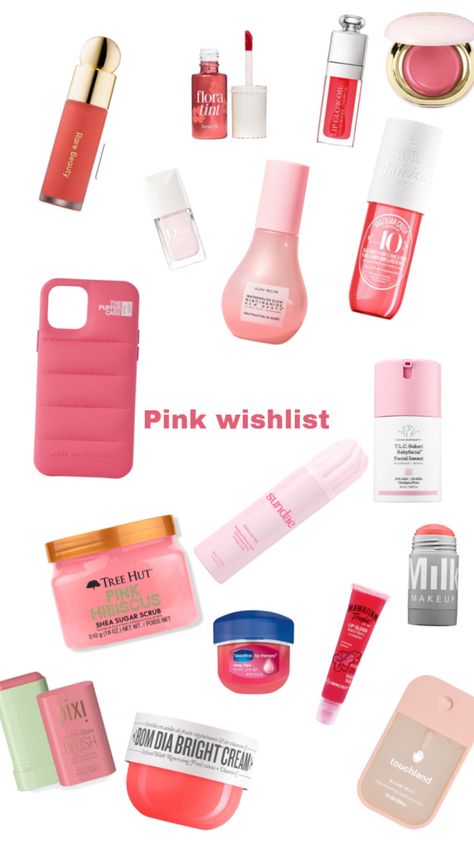 Dark pink light pink pink wishlist Flora Tint, Pink Wishlist, Lip Glow, Lip Tint, Sugar Scrub, Hibiscus, Blush, Lips, Makeup