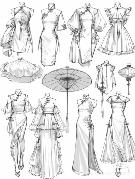 Dresses To Draw Sketches, Drawing Dresses Sketches Design, Sketch Dress, Fashion Sketchbook Inspiration, Fashion Drawing Sketches, Fashion Drawing Tutorial, About History, Fashion Design Patterns, Design Moda