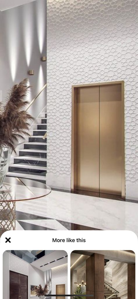 Lift Cladding Design Residential, Lift Lobby Ceiling Design, Lift Lobby Design Residential Luxury, Elevator Wall Design, Hotel Elevator Lobby, Lift Lobby Design Residential, Lobby Ceiling Design Modern, Lift Wall Cladding Design, Lift Cladding