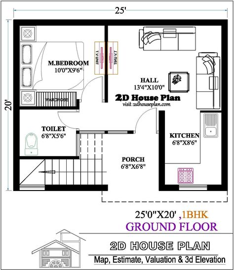 25×20 house plan | Best 1bhk & 3bhk 25×20 duplex house plan 20x30 House Plans, 1500 Sq Ft House, Small Modern House Plans, Home Gym Design Garage, Space Efficiency, Indian House Plans, Affordable House Plans, Modern Bungalow House, Duplex House Plans