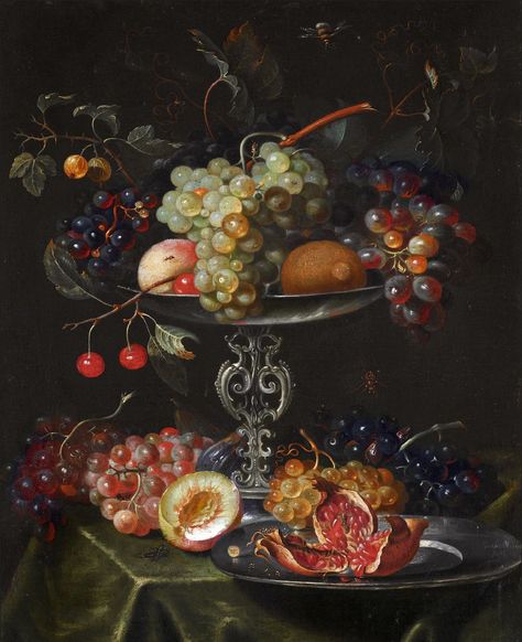 Still Life With Fruit, Dutch Still Life, Still Life Fruit, Fruit Painting, Painting Still Life, Old Paintings, Still Life Art, Fruit Art, Caravaggio