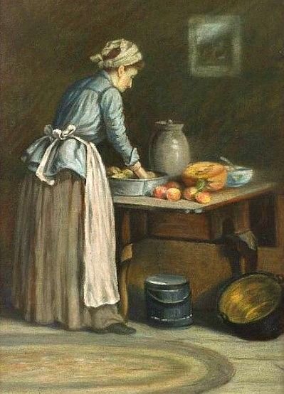 Edward Burrill,    In the Kitchen,    19th century- reminds me of Nanny Littleworth in Project Darcy Costume Ideas Women, French Paintings, Musee Carnavalet, Royal Academy Of Arts, Cleveland Museum Of Art, European Paintings, National Gallery Of Art, Museum Of Fine Arts, Kitchen Art