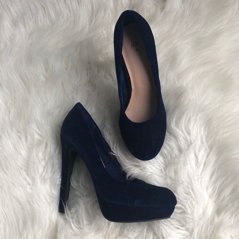 Blue High Heel Pumps Brand New. Don’t Have Tags Unfortunately But Have Never Been Worn Navy Blue Quince Heels, Blue High Heels Aesthetic, Dark Blue Heels Aesthetic, Dark Blue High Heels, Midnight Blue Heels, Dark Blue Pumps, Dark Blue Heels, Navy Blue Heels, Navy Heels