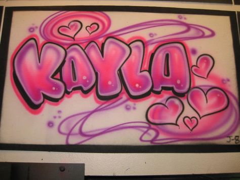 We can airbrush any of these designs or come up with your own!! For loving couples, Dad, Mom, Kids, Teachers! Make a baseball cap, or T Shirt...backpacks, posters, canvas bag...whatever you can dream up we can do it! (516) 467-7100 Airbrush Names Design, Airbrush Letters, Air Brush Designs, Tattoo Optical Illusions, Air Brush Shirts, Name Poster Ideas, Airbrush Art Ideas, Name Project, Leavers Shirt