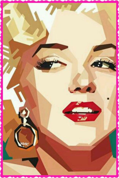 Marilyn art Pop Art Marilyn, Pop Art Pictures, Marilyn Monroe Pop Art, Marilyn Monroe Painting, Marilyn Monroe Artwork, Wpap Art, Polygon Art, Marilyn Monroe Art, Pop Art Portraits