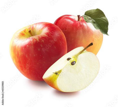 Stock Image: Honeycrisp apples and quarter isolated on white background optio Clean Eating Smoothies, Anemone Bouquet, Apple Spice, Honeycrisp Apples, Fruit Illustration, Fruit Painting, Apple Desserts, Spiced Apples, Organic Food