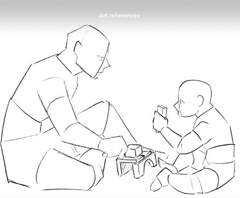 Father Pose Reference, Strong Male Pose Reference, Father And Son Pose Reference, Child And Adult Drawing Reference, Parent Child Poses Drawing Reference, Father And Son Drawing Reference, Kid And Parent Drawing Poses, Parent Drawing Reference, Child And Parent Drawing Reference