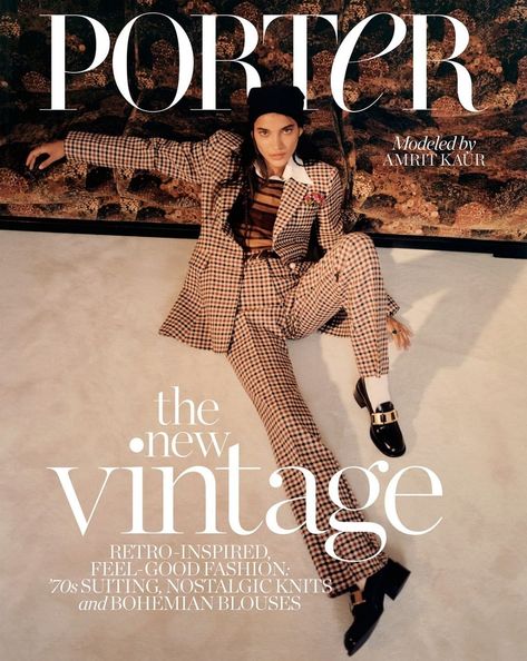 The New Vintage: Amrit by Quentin De Briey for Porter Magazine July 2020 - Fashion Editorials - Minimal. / Visual. Quentin De Briey, Doll Magazine, Visual Composition, Best Fashion Magazines, Magazine Cover Ideas, Magazine Design Cover, Poses Modelo, 잡지 레이아웃, Magazine Ideas