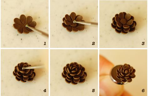 How to make a polymer clay pinecone #diy #polymer clay DIY Plants Crystals, Polymer Clay Kunst, Polymer Clay Recipe, Clay Crafts For Kids, Polymer Clay Jewelry Tutorials, ดินปั้น Polymer Clay, Christmas Clay, Polymer Clay Christmas, Polymer Clay Diy