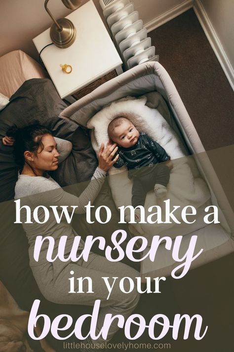 Cozy Up Your Bedroom with a Charming Nursery: Check out Our Guide! Click now to dive into our treasure trove of inspiration and follow for more brilliant ideas. Nursery And Parents Room Together, Room Share With Newborn, Master And Nursery Shared, Bedroom Nursery Shared, Tiny Nursery Organization, Half Nursery Half Guest Room, Nursery In The Bedroom, Bedroom Newborn Setup, Bedroom With Next To Me Crib