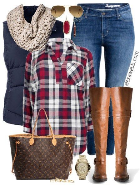 Plus Size Plaid Shirt Outfit - Plus Size Fashion for Women - alexawebb.com #alexawebb Plus Size Plaid Shirt, Plaid Shirt Outfit, Plaid Shirt Outfits, Plus Size Plaid, Look Jean, Look Plus Size, Mode Chic, Herren Outfit, Plus Size Fashion For Women