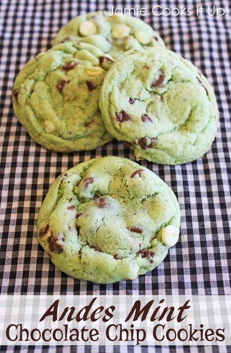 Green Mint Cookies, Andes Cookies, Andes Chocolate, Gif Food, Andes Mint Cookies, Andes Mint Chocolate, Andes Mints, Baking Chips, Crinkle Cookies Recipe