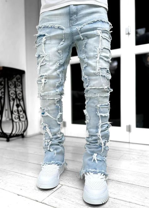 Ripped denim pants