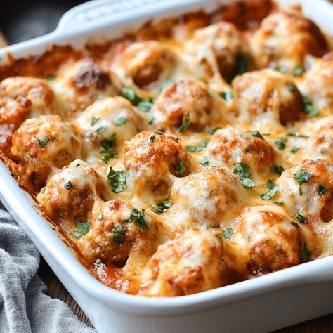 The Dump and Bake Meatball Casserole is a quick and easy dinner solution that's perfect for busy weeknights. With minimal prep and no pre-cooking required, this comforting casserole combines tender meatballs, pasta, and marinara sauce, all baked together in one dish. It’s a hearty, family-friendly meal that’s sure to satisfy everyone at the table. Equipment: 9x13-inch baking dish Mixing spoon Aluminum foil Ingredients: 1 lb (16 oz) uncooked pasta (penne or rotini work well) 1 jar (24 oz) ... Fresh Meatballs, Dump Casseroles, Quick Meatballs, Dump And Bake Meatball Casserole, Lunch Casserole, Meatball Pasta Bake, Meatball Casserole Recipe, Dump And Bake, Penne Pasta Recipes