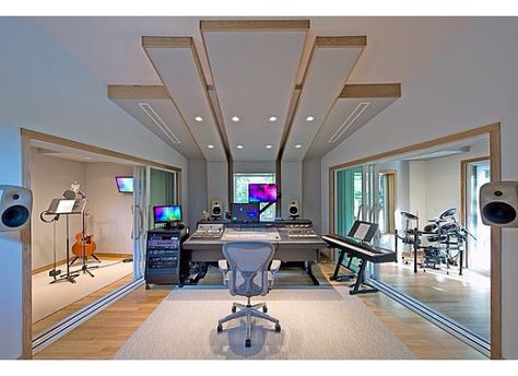 Stunning design Ruang Studio Musik, Music Studio Design, Home Studio Ideas, Home Music Rooms, Music Recording Studio, Sound Equipment, Audio Studio, Recording Studio Design, Recording Studio Home