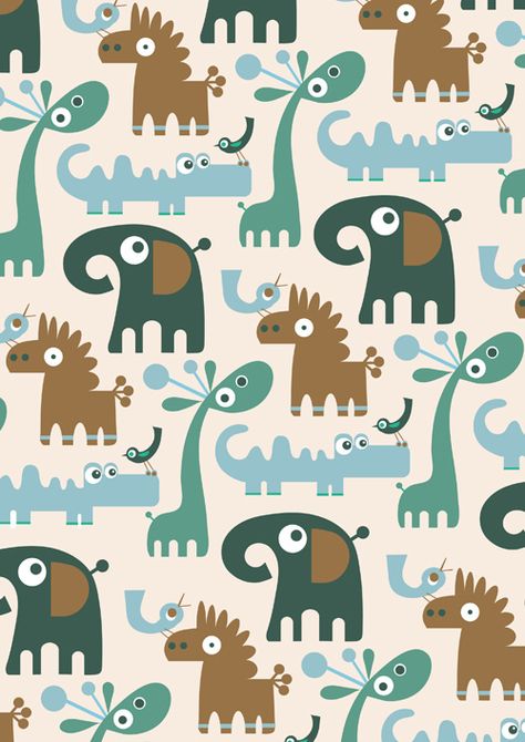 Repeat Pattern Characters by Stephanie Hinton, via Behance Repeat Pattern Illustration, Kids Prints Design, Funny Pattern, Repeated Pattern, Motifs Textiles, Pattern Design Inspiration, Pattern Collection, Pattern Play, Repeat Pattern