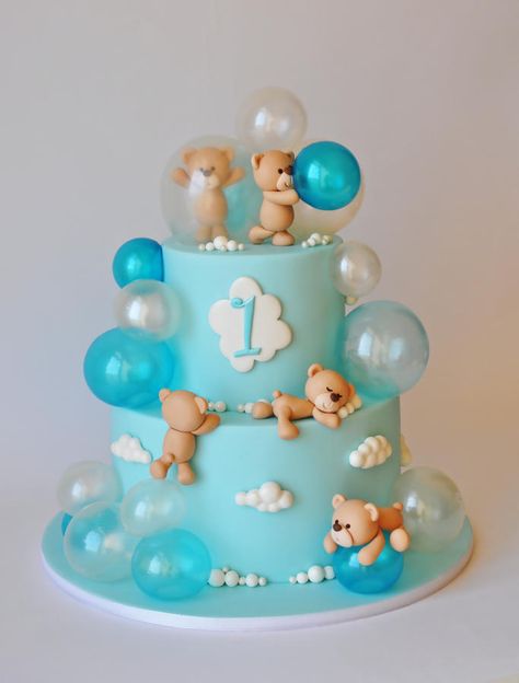 Bubble Bears by ArchiCAKEture Kids Birthday Cake Ideas, Torturi Baby Shower, Bubble Cake, Kids Birthday Cake, Gateau Baby Shower, Teddy Bear Cakes, 1st Birthday Cakes, Baby Birthday Cakes, Birthday Cake Ideas