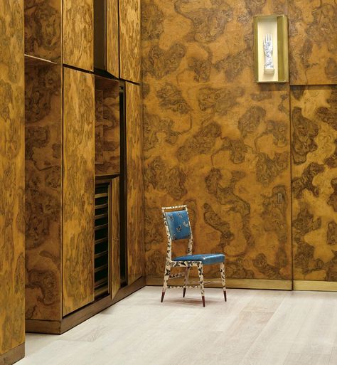 Gio Ponti and Piero Fornasetti in the Lucano House, circa 1951. Gio Ponti Interior, Hidden Lighting, Piero Fornasetti, Fantasy Homes, Design Apartment, George Nelson, Plywood Furniture, Gio Ponti, Interaction Design