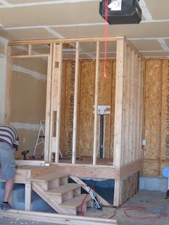 Building Room In Garage, Build Laundry Room In Garage, Expand Laundry Room Into Garage, Garage Mudroom Wall, Build A Mudroom In Garage, Building Mudroom In Garage, Mud Space Ideas, Building A Laundry Room In Garage, Washer And Dryer In Garage Ideas Layout