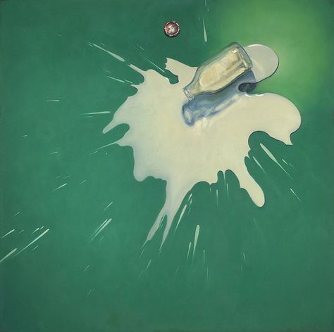 Spilt Milk by David Cobley Shuffle Board, Spilt Milk, Figure Painter, Milk Art, Spilled Milk, Flower Tower, Canvas Learning, Murals Street Art, Book Aesthetics