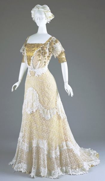 Explore the Cincinnati Art Museum Collection - Cincinnati Art Museum 1909 Fashion, 1900s Costume, Edwardian Gowns, Vintage Attire, Cincinnati Art, 20th Century Fashion, Edwardian Dress, Old Dresses, Antique Dress